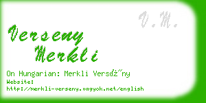 verseny merkli business card